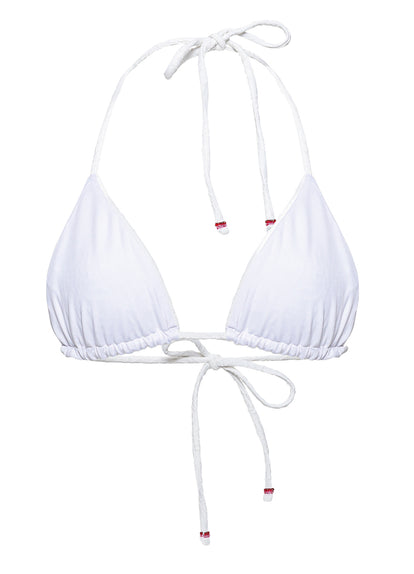  Maaji White Whisper Balmy  Sliding Triangle Bikini Top