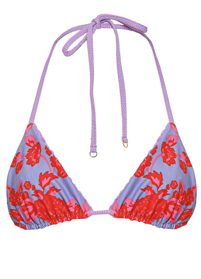 Thumbnail - Maaji Purple Lavender Balmy Sliding Triangle Bikini Top - 10