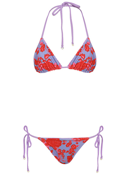 Thumbnail - Maaji Purple Lavender Balmy Sliding Triangle Bikini Top - 12