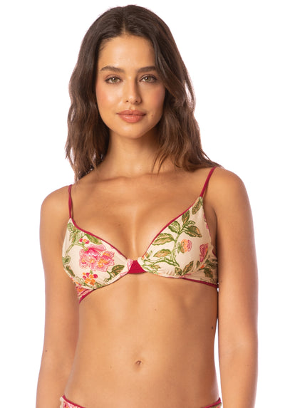 Thumbnail - Maaji Bom Bom Pink Dainty Unmolded Underwire Bikini Top - 3