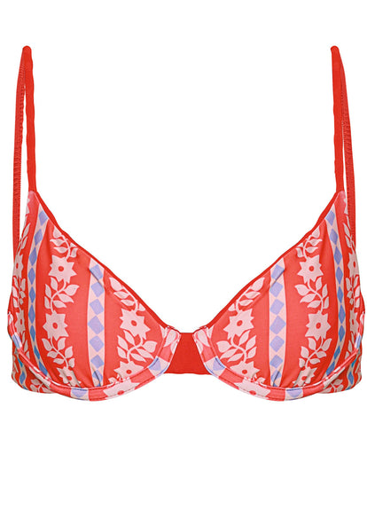 Thumbnail - Maaji Apple Red Dainty Unmolded Underwire Bikini Top - 10