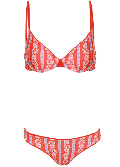  Maaji Apple Red Dainty Unmolded Underwire Bikini Top