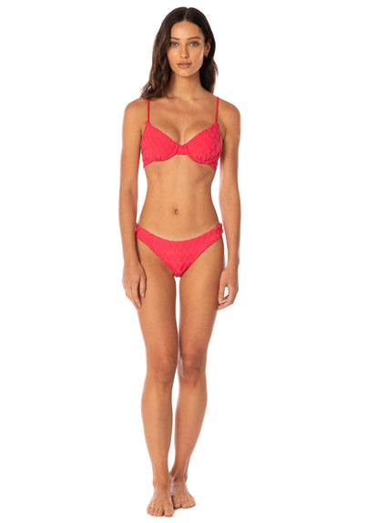 Thumbnail - Maaji Apple Red Dainty Unmolded Underwire Bikini Top - 7