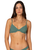 Maaji Eucalyptus Green Dainty Unmolded Underwire Bikini Top