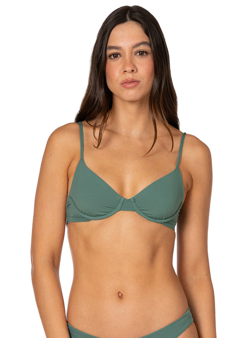 Alternative image -  Foto de Eucalyptus Green Dainty Unmolded Underwire Bikini Top by Maaji - Tops - Vestidos de Baño