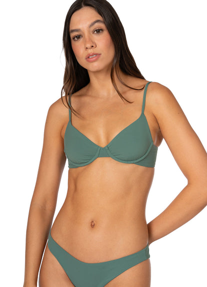  Foto de Eucalyptus Green Dainty Unmolded Underwire Bikini Top by Maaji - Tops - Vestidos de Baño