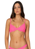 Maaji Radiant Pink Dainty Unmolded Underwire Bikini Top