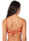 Maaji Red Camelia Dainty Unmolded Underwire Bikini Top