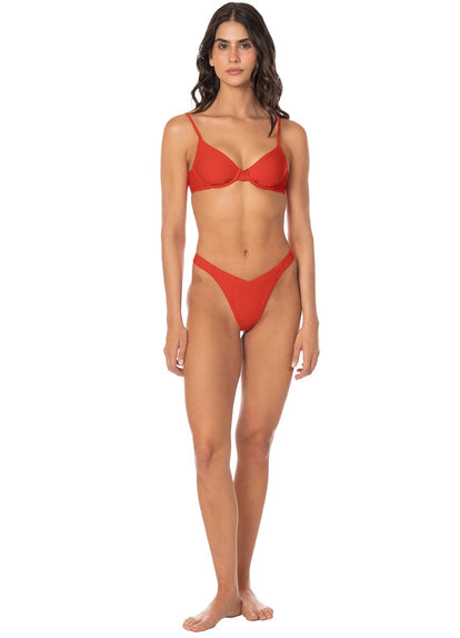 Thumbnail - Foto de Red Camelia Dainty Unmolded Underwire Bikini Top by Maaji - Tops - Vestidos de Baño - 5