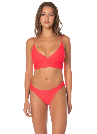  Foto de Sunset Punch Criss Cross Long Line Triangle Bikini Top by Maaji - Tops - Vestidos de Baño