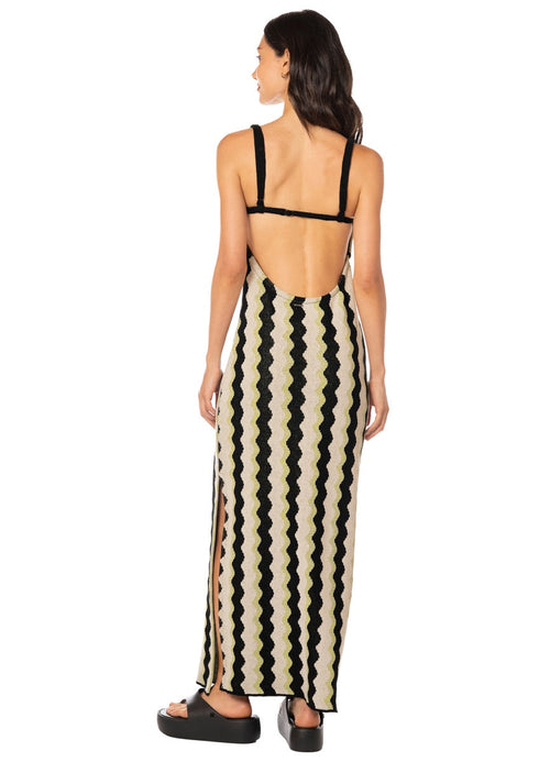 Hover image -  Foto de Desert Stripes Amaranto Long Dress by Maaji - Vestidos - Ropa de Playa
