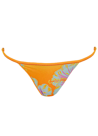 Maaji Zesty Orange Flash Low Rise Single Strap Bikini Bottom
