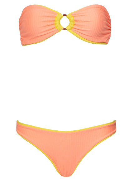  Foto de Lemon Margarita Jill Ring Bandeau Bikini Top by Maaji - Panties - Vestidos de Baño