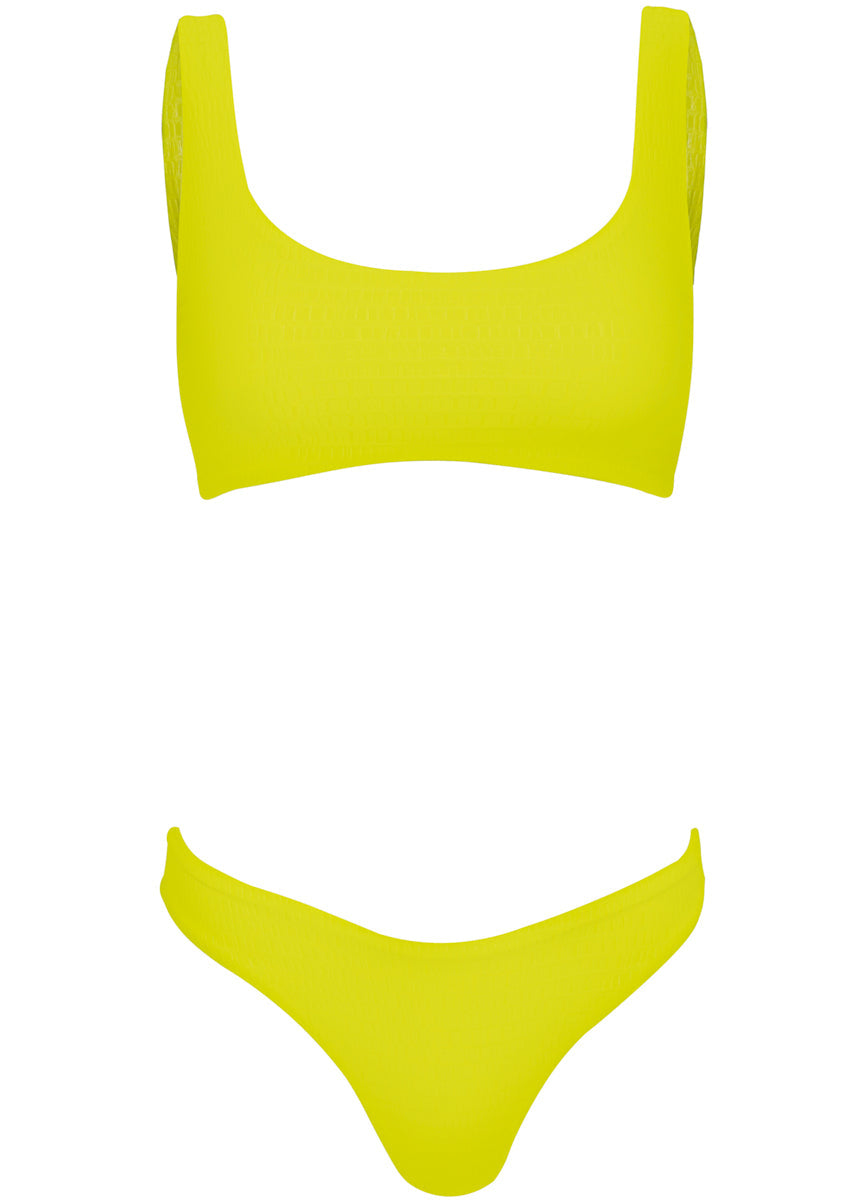 Maaji Lime Green Sublimity Regular Rise Classic Bikini Bottom