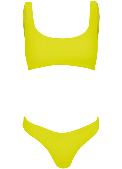  Foto de Lime Green Sublimity Regular Rise Classic Bikini Bottom by Maaji - Panties - Vestidos de Baño