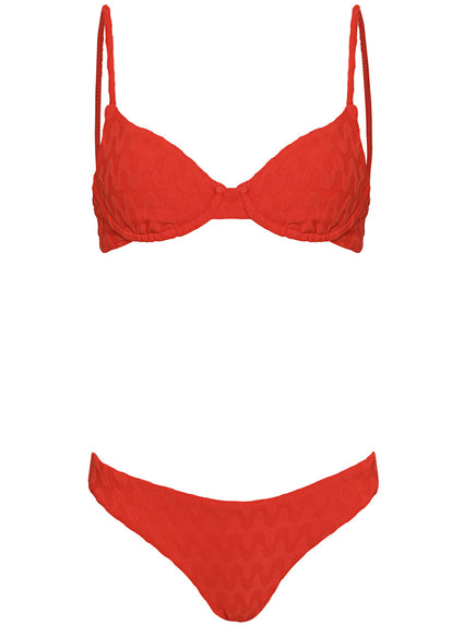 Thumbnail - Maaji Apple Red Sublimity Regular Rise Classic Bikini Bottom - 11