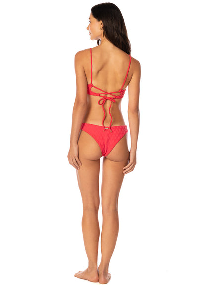  Maaji Apple Red Sublimity Regular Rise Classic Bikini Bottom