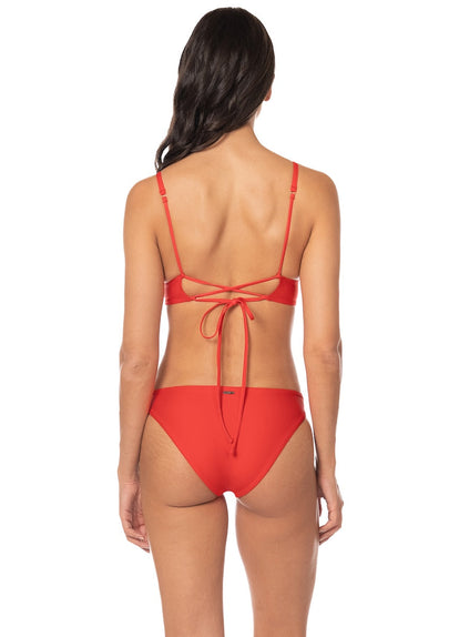  Foto de Red Camelia Sublimity Regular Rise Classic  Bikini Bottom by Maaji - Panties - Vestidos de Baño