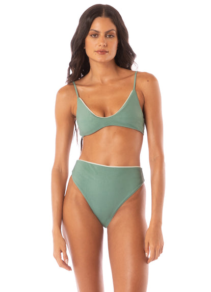 Thumbnail - Maaji Shamrock Green Creta Classic Bralette Bikini Top - 1