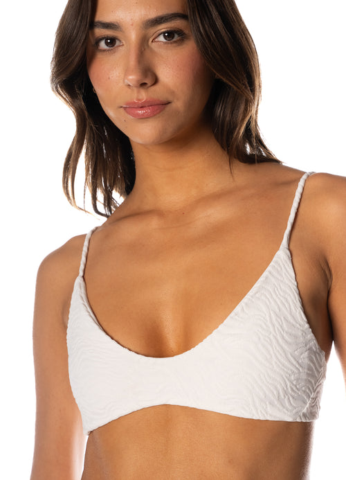 Hover image -  bikini top from Maaji – Zebra Frost Creta Classic Bralette Bikini Top – Category: Apparel , Accessories Clothing Swimwear