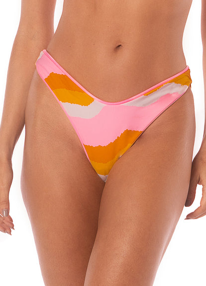  Maaji Orchid Pink Splendour Regular Rise Thin Side  Bikini Bottom