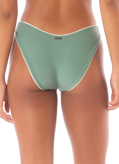  Maaji Shamrock Green Splendour Regular Rise Thin Side Bikini Bottom