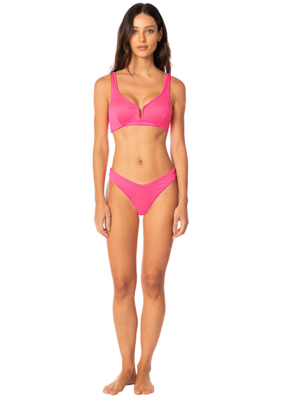  Maaji Hot Fuchsia Splendour Regular Rise Thin Side Bikini Bottom