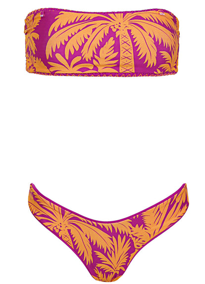  Foto de Sunset Palm Splendour Regular Rise Thin Side Bikini Bottom by Maaji - Panties - Vestidos de Baño