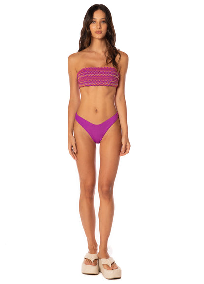 Thumbnail - Foto de Sunset Palm Splendour Regular Rise Thin Side Bikini Bottom by Maaji - Panties - Vestidos de Baño - 8