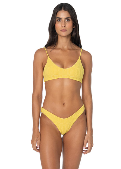 Thumbnail - Foto de Signal Yellow Splendour Regular Rise Thin Side Bikini Bottom by Maaji - Panties - Vestidos de Baño - 4