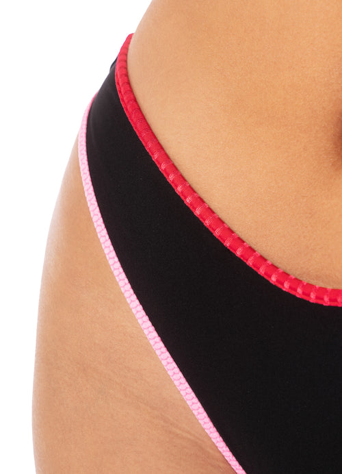 Hover image -  Maaji Midnight Shadow Splendour Regular Rise Thin Side Bikini Bottom