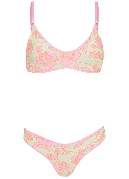 Thumbnail - Maaji Taffy Pink Splendour Regular Rise Thin Side Bikini Bottom - 14