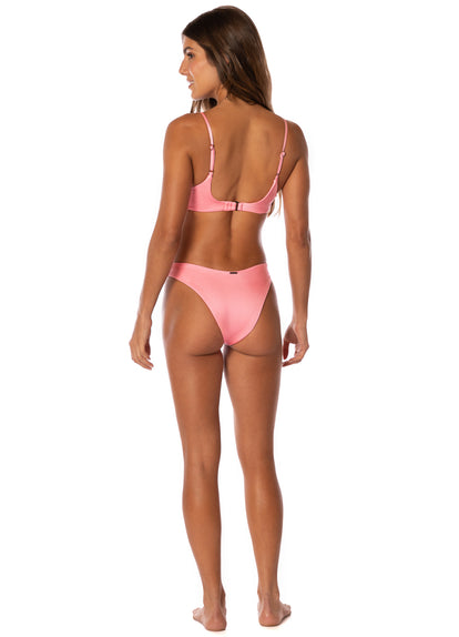 Thumbnail - Maaji Taffy Pink Splendour Regular Rise Thin Side Bikini Bottom - 9