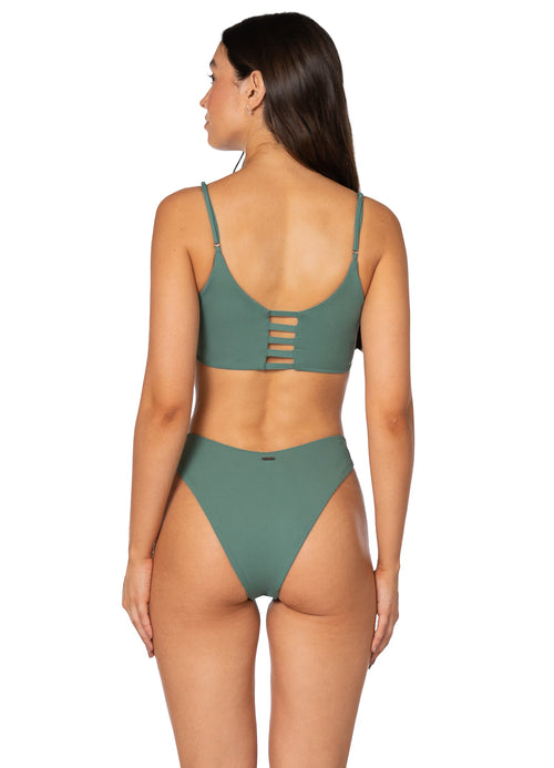 Main image -  Foto de Eucalyptus Green Splendour Regular Rise Thin Side Bikini Bottom by Maaji - Panties - Vestidos de Baño