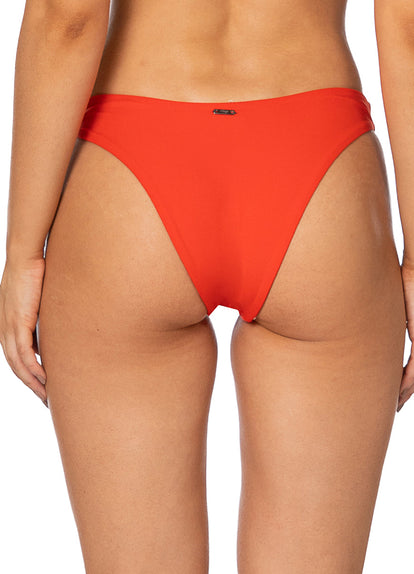 Thumbnail - Foto de Red Camelia Splendour Regular Rise Thin Side Bikini Bottom by Maaji - Panties - Vestidos de Baño - 3