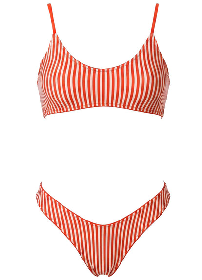 Foto de Red Camelia Splendour Regular Rise Thin Side Bikini Bottom by Maaji - Panties - Vestidos de Baño