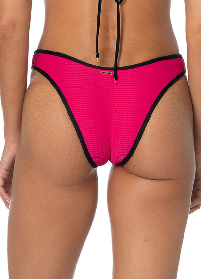  Foto de Electric Rose Splendour Regular Rise Thin Side Bikini Bottom by Maaji - Panties - Vestidos de Baño