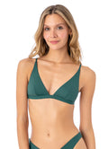 Maaji Brunswick Green Ivy Fixed Triangle Bikini Top