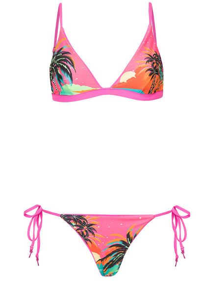  Foto de Poppy Pink Iconic Regular Rise Thin Side Bikini Bottom by Maaji - Tops - Vestidos de Baño
