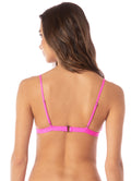 Maaji Poppy Pink Ivy Fixed Triangle Bikini Top