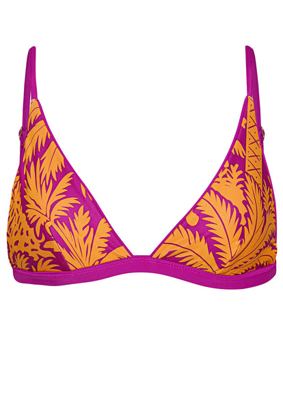 Thumbnail - Maaji Sunset Palm Ivy Fixed Triangle Bikini Top - 13