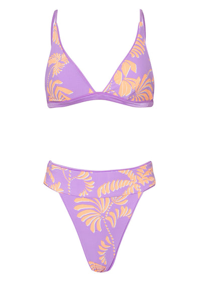  bikini top from Maaji – Metallic Lilac Ivy Fixed Triangle Bikini Top – Category: Apparel , Accessories Clothing Swimwear