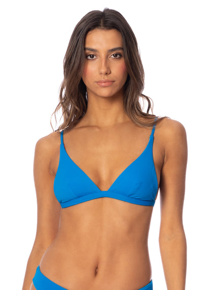 Thumbnail - Maaji Ocean Blue Ivy Fixed Triangle Bikini Top - 3