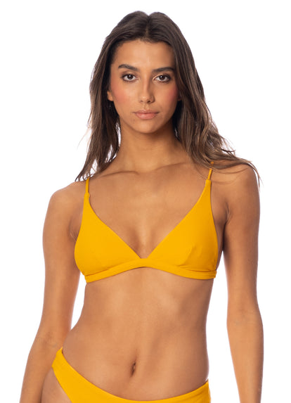 Thumbnail - Maaji Chartreuse Ivy Fixed Triangle Bikini Top - 4