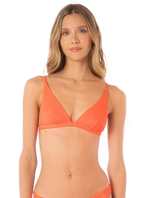 Alternative image -  bikini top from Maaji – Orange Poppy  ivy fixed triangle bikini top – Category: Apparel , Accessories Clothing Swimwear