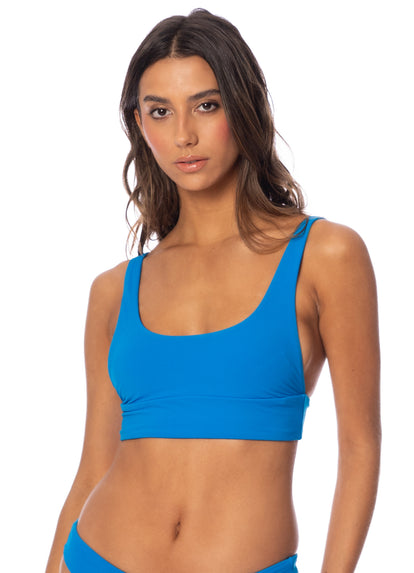 Thumbnail - Maaji Ocean Blue Donna Sporty Bralette Bikini Top - 3