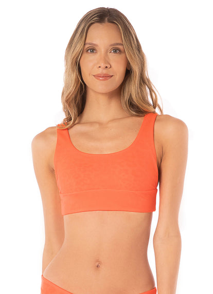 Thumbnail - bikini top from Maaji – Orange Poppy donna sporty bralette bikini top – Category: Apparel , Accessories Clothing Swimwear - 3