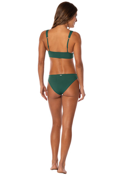  Maaji Brunswick Green Donna Long Line Bralette Bikini Top