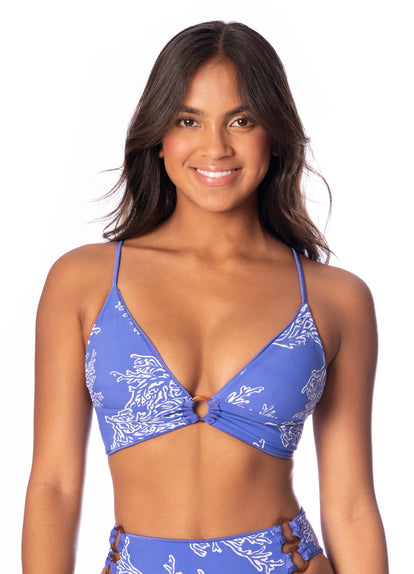  Maaji Perrywinkle Shine Long Line Triangle Bikini Top