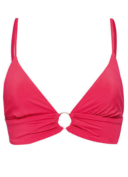  Maaji Cherry Crush Shine  Long Line Triangle Bikini Top